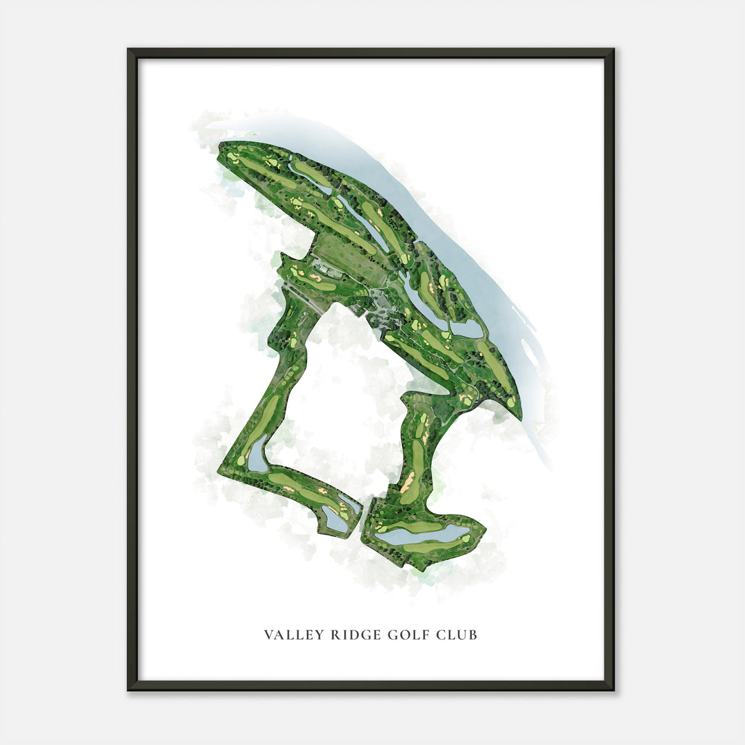 Print of Valley Ridge Golf Club Classic Map