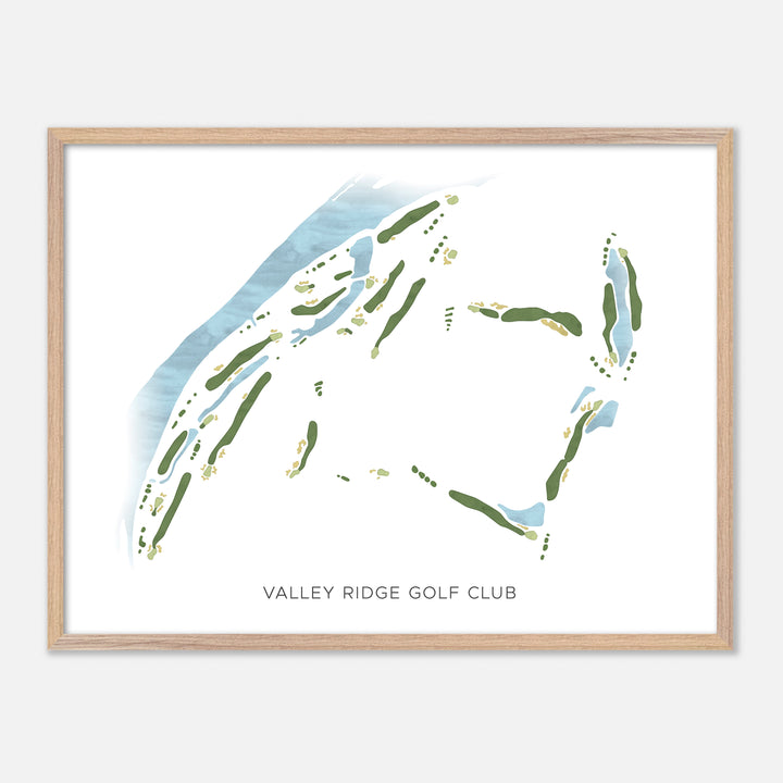 Print of Valley Ridge Golf Club Modern Map