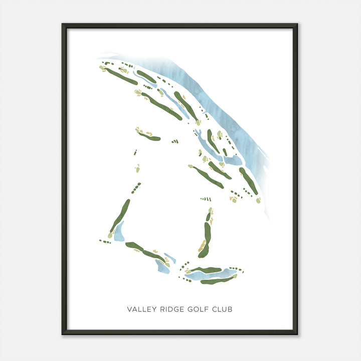 Print of Valley Ridge Golf Club Modern Map