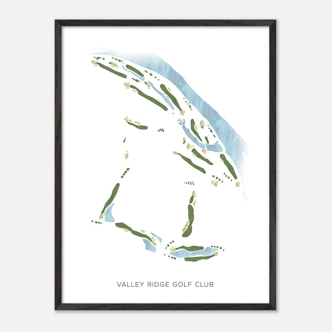 Print of Valley Ridge Golf Club Modern Map