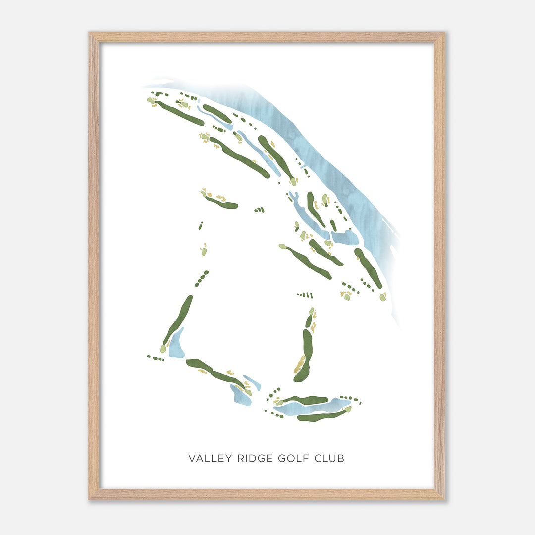 Print of Valley Ridge Golf Club Modern Map