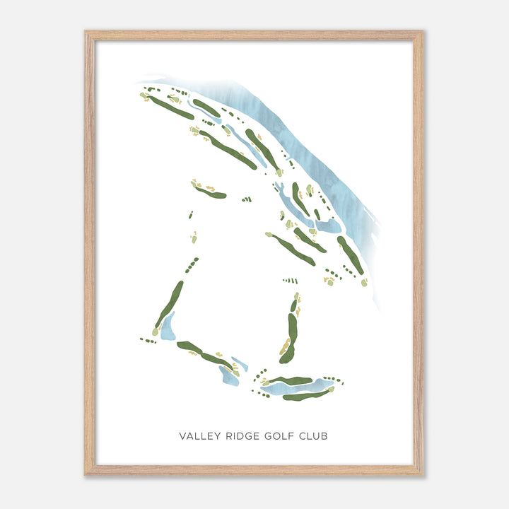 Print of Valley Ridge Golf Club Modern Map
