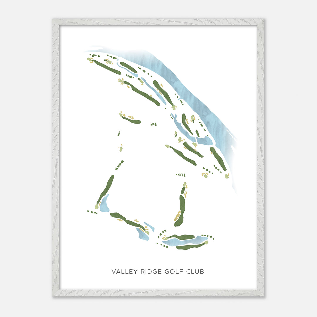 Print of Valley Ridge Golf Club Modern Map