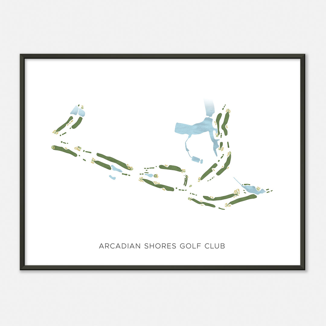 Print of Arcadian Shores Golf Club Modern Map