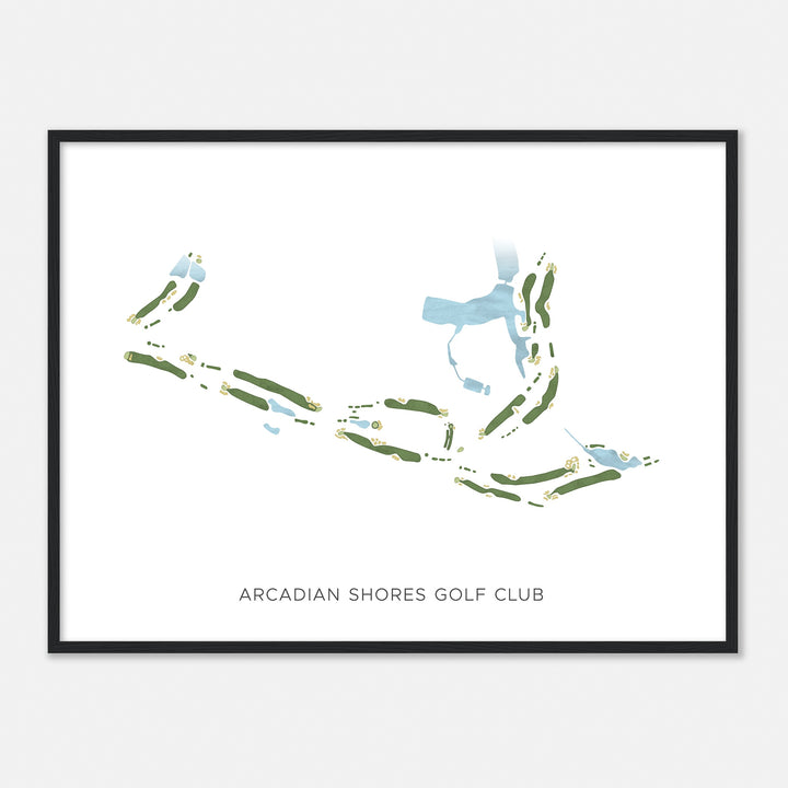 Print of Arcadian Shores Golf Club Modern Map