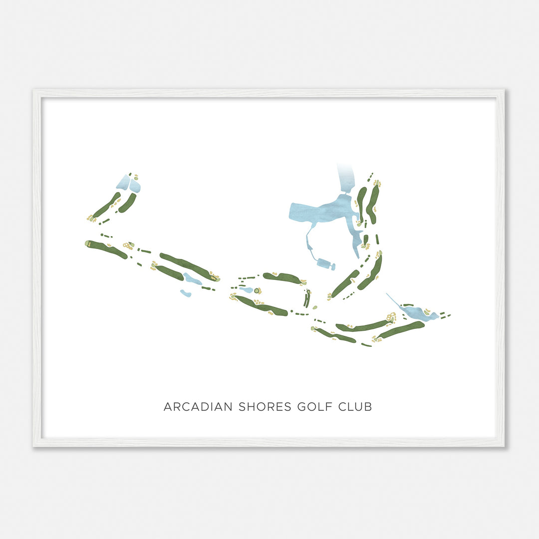 Print of Arcadian Shores Golf Club Modern Map