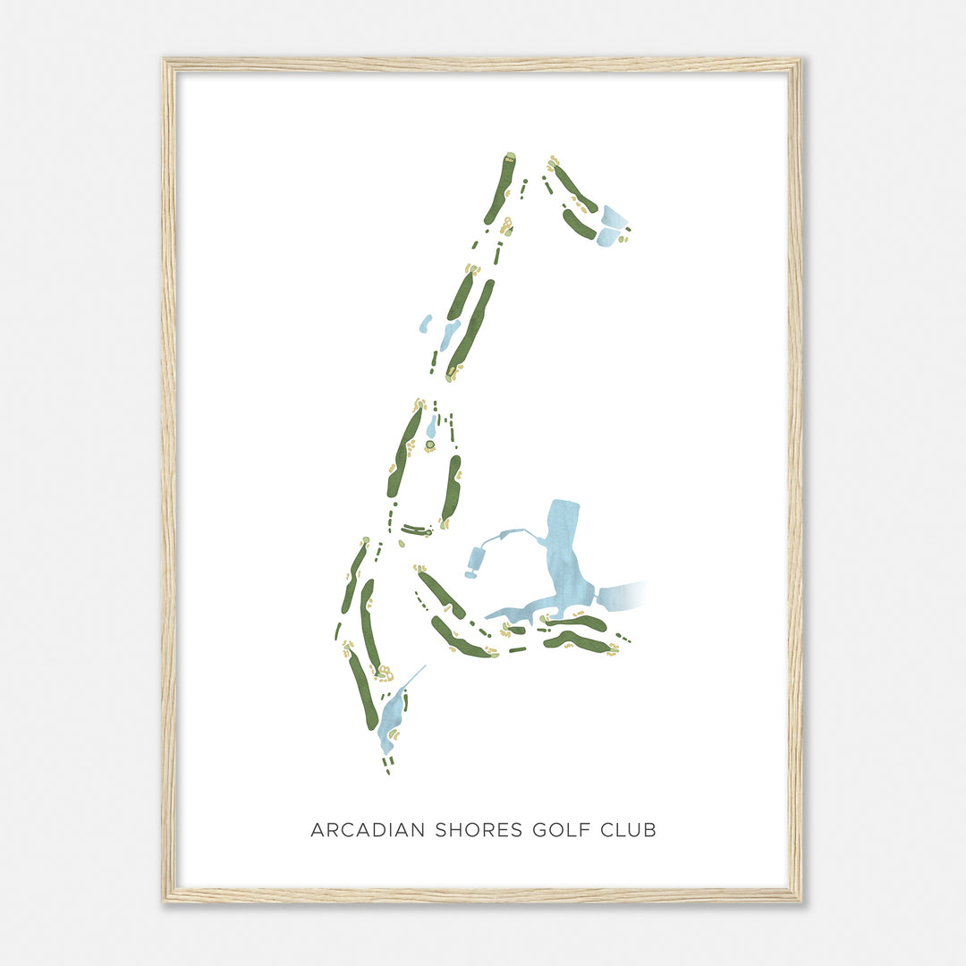 Print of Arcadian Shores Golf Club Modern Map