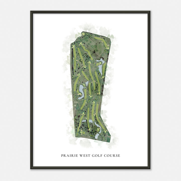 Print of Prairie West Golf Course Classic Map