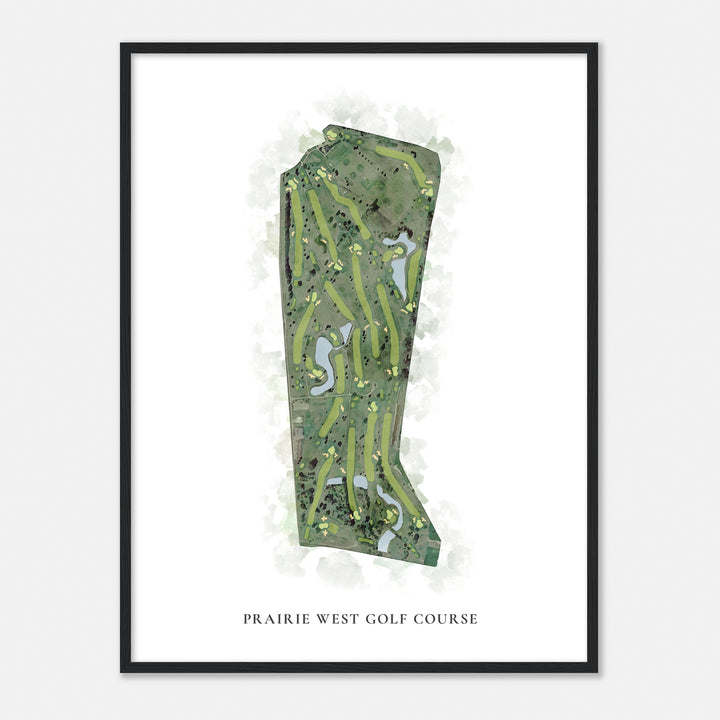 Print of Prairie West Golf Course Classic Map