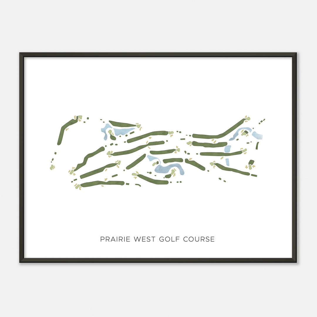 Print of Prairie West Golf Course Modern Map