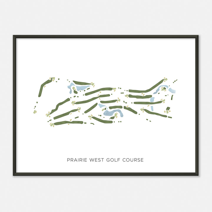 Print of Prairie West Golf Course Modern Map