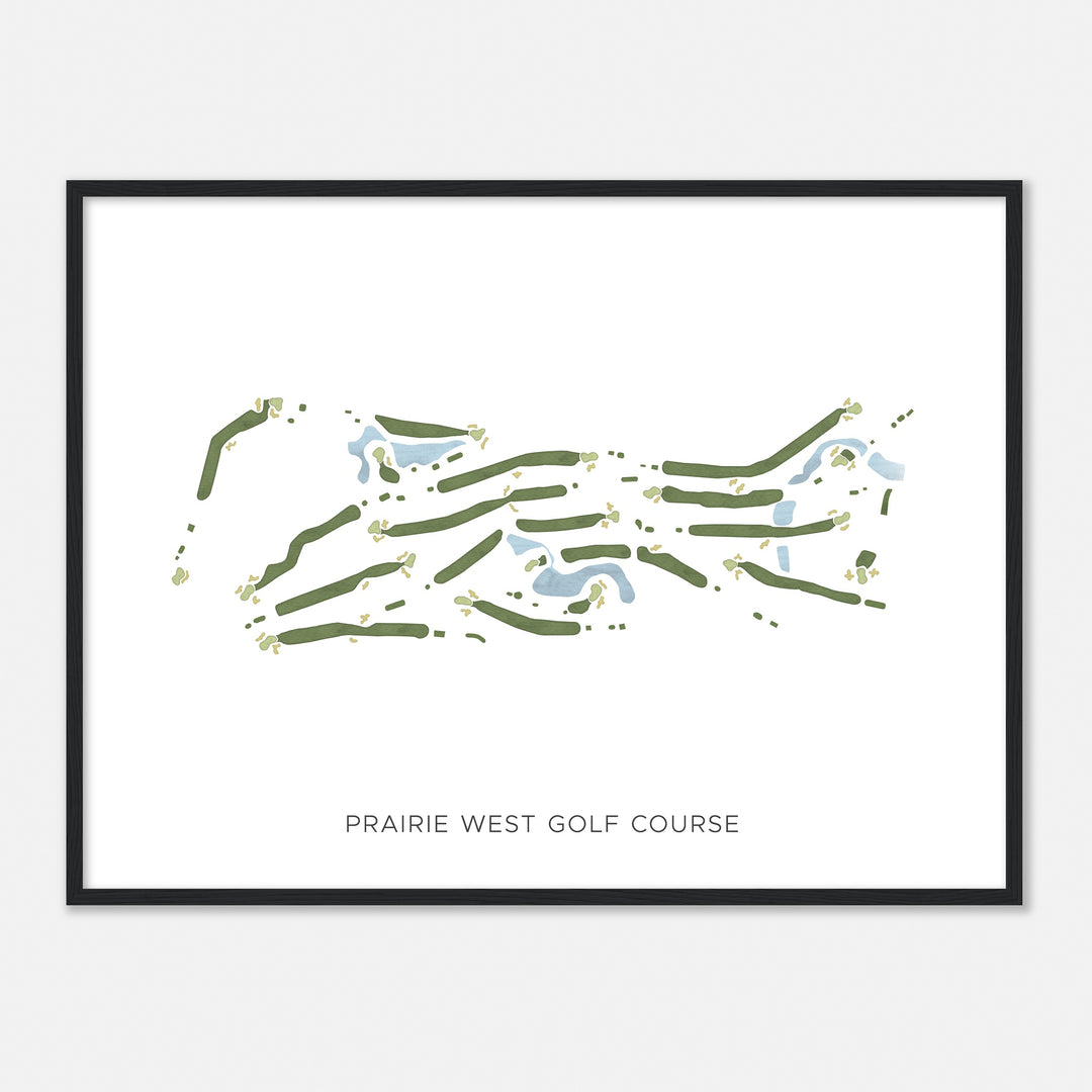 Print of Prairie West Golf Course Modern Map