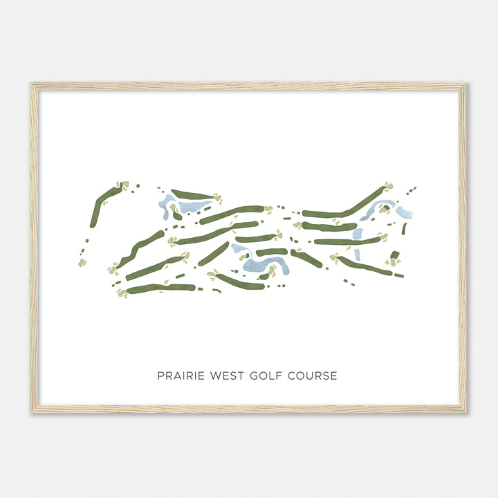 Print of Prairie West Golf Course Modern Map