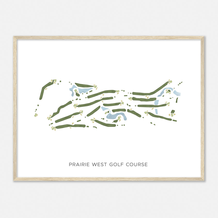 Print of Prairie West Golf Course Modern Map