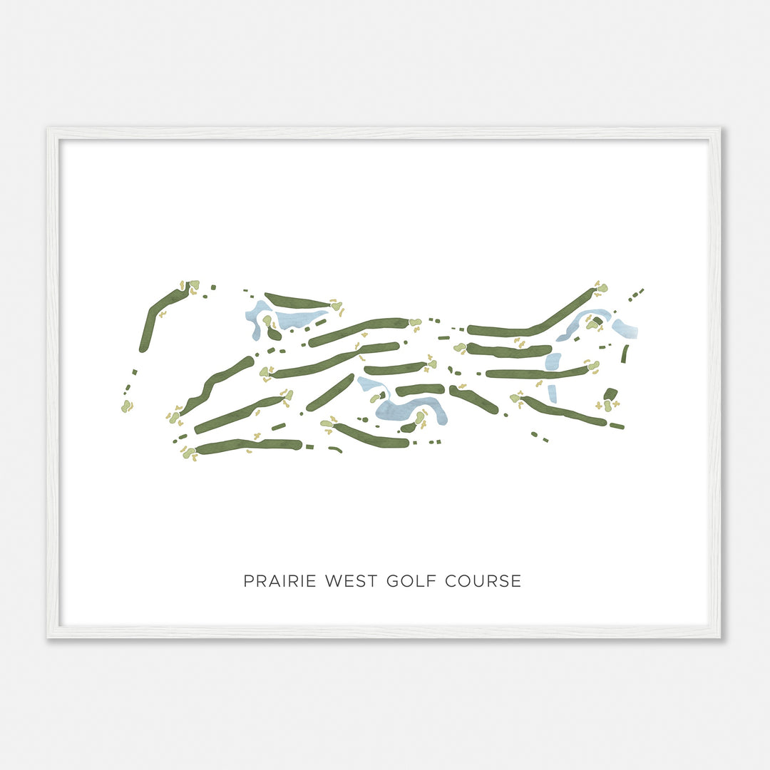 Print of Prairie West Golf Course Modern Map