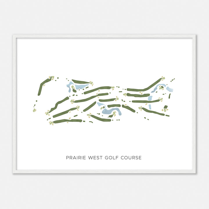 Print of Prairie West Golf Course Modern Map