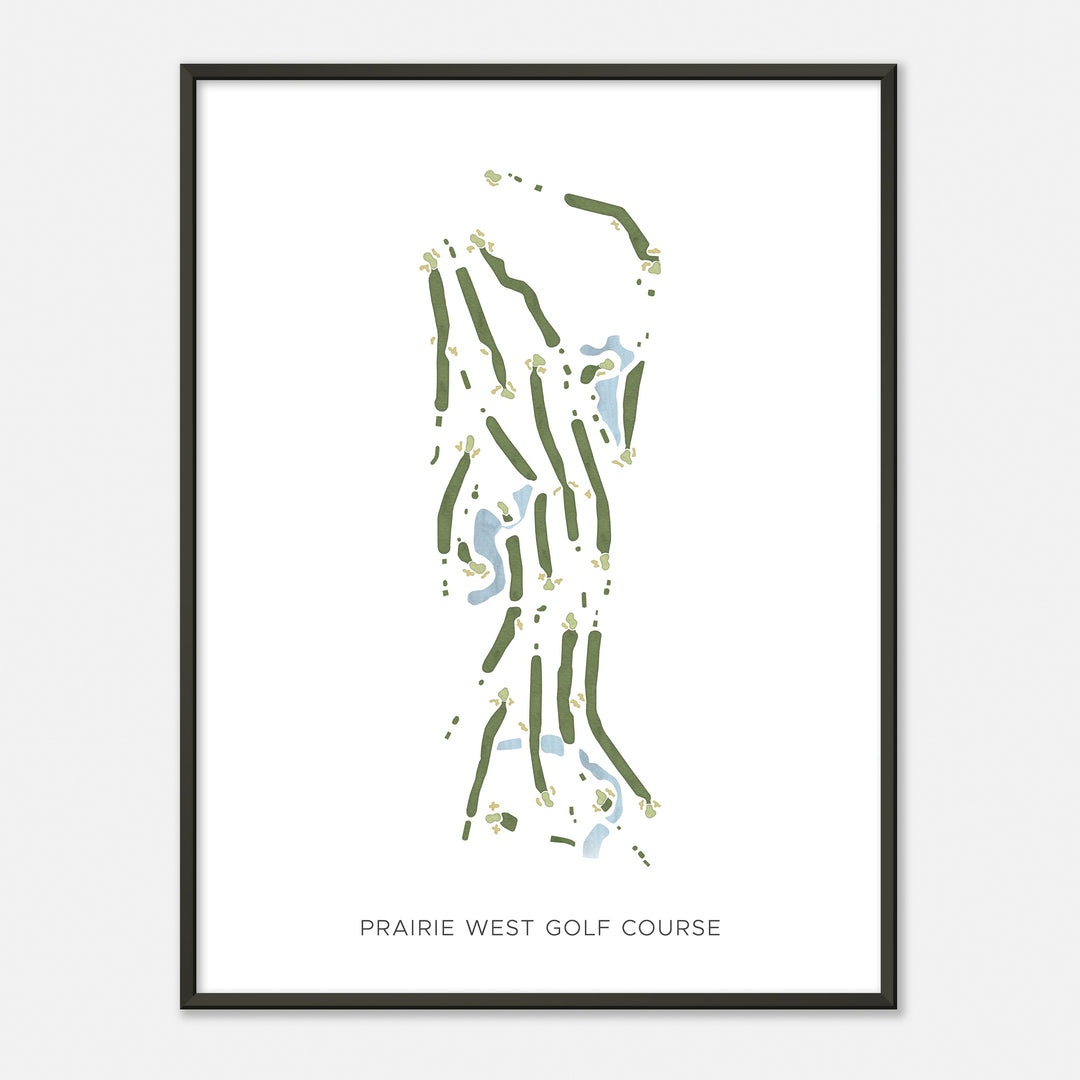 Print of Prairie West Golf Course Modern Map