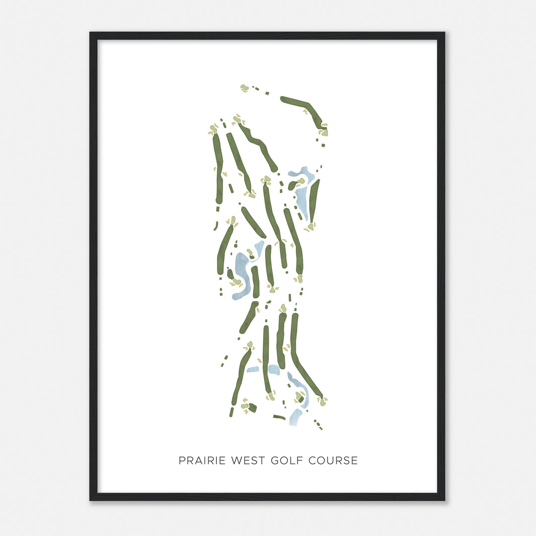 Print of Prairie West Golf Course Modern Map