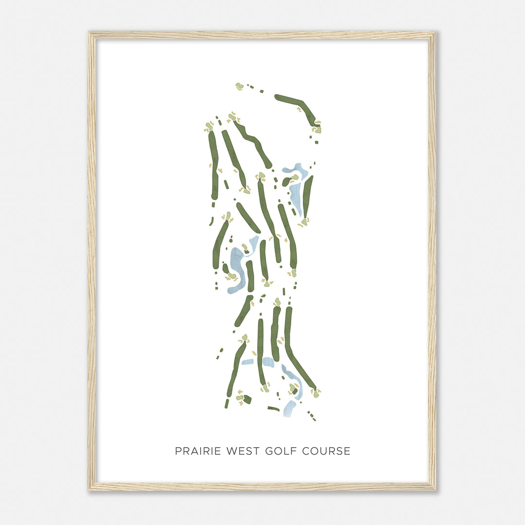 Print of Prairie West Golf Course Modern Map