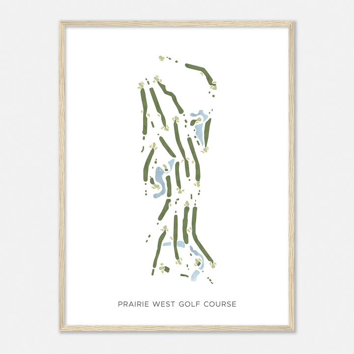 Print of Prairie West Golf Course Modern Map