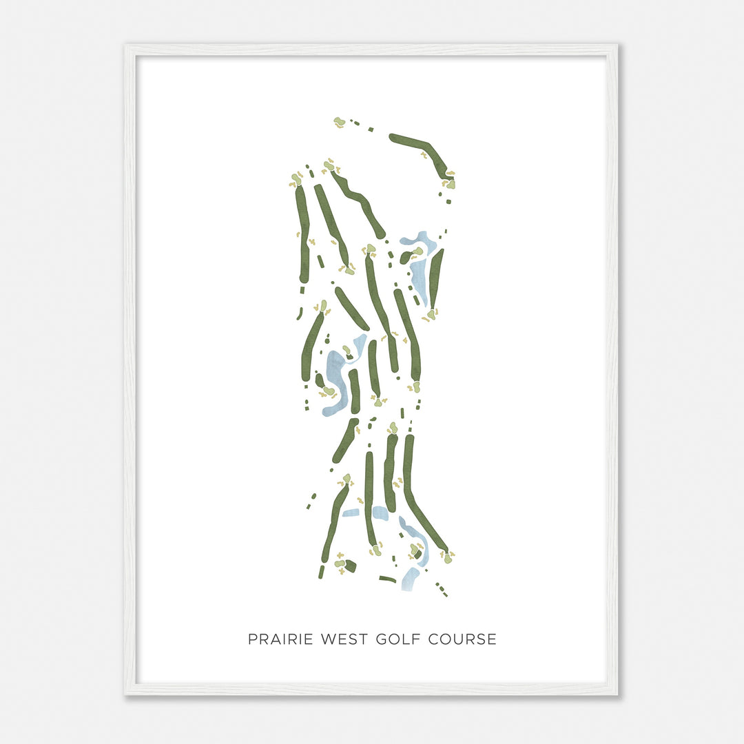 Print of Prairie West Golf Course Modern Map