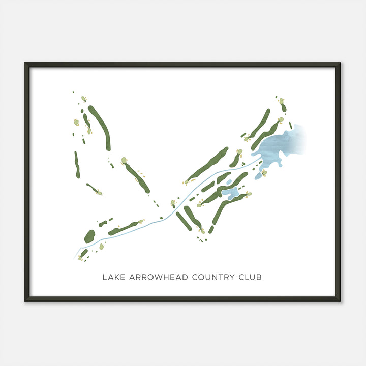 Print of Lake Arrowhead Country Club Modern Map