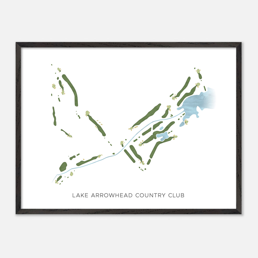 Print of Lake Arrowhead Country Club Modern Map