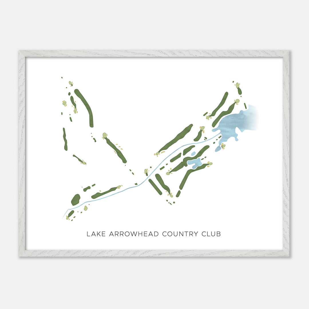 Print of Lake Arrowhead Country Club Modern Map