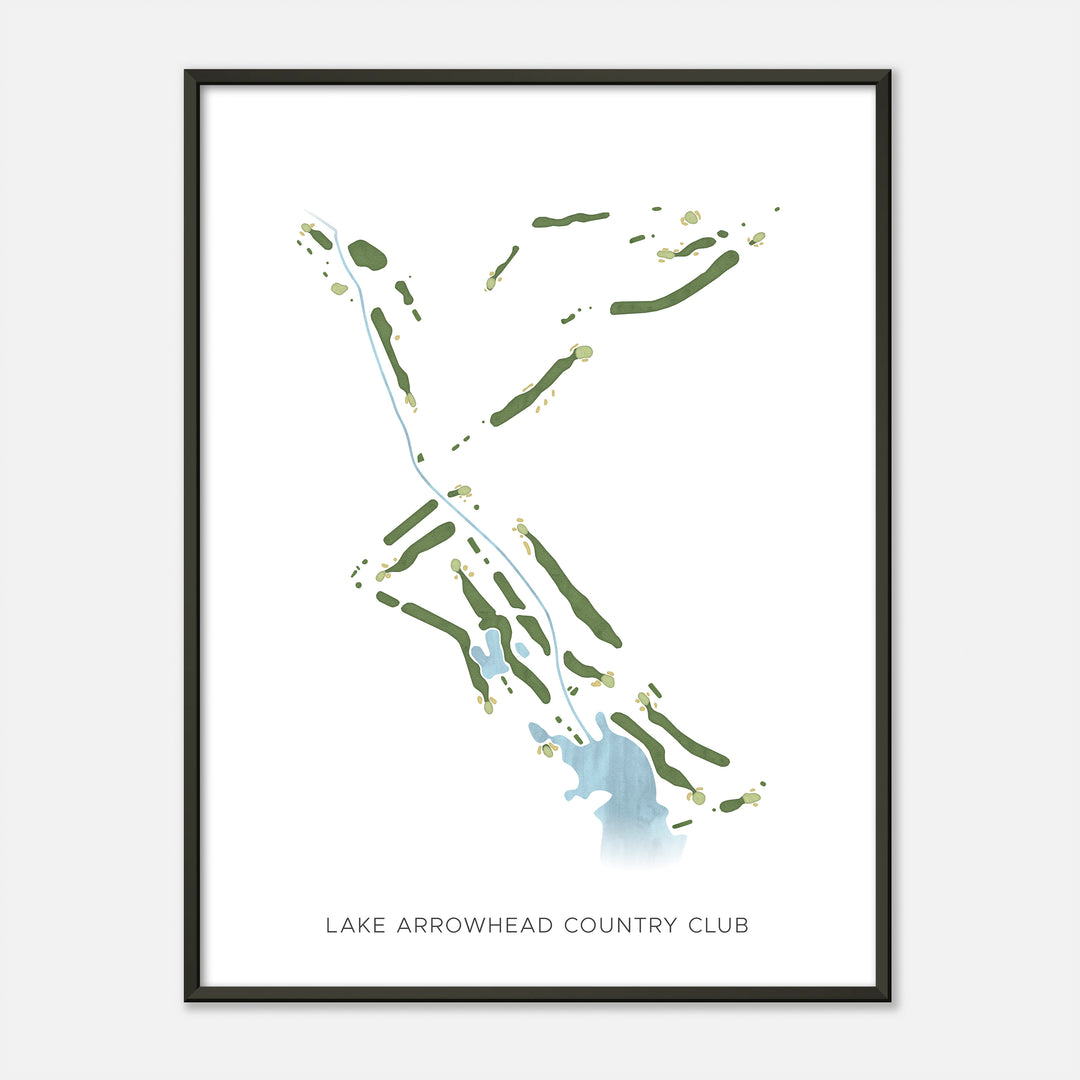 Print of Lake Arrowhead Country Club Modern Map