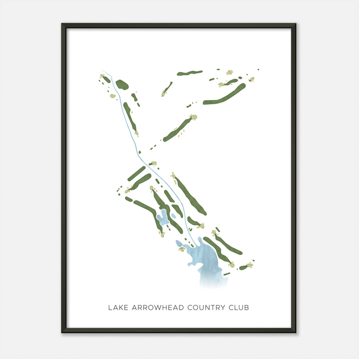 Print of Lake Arrowhead Country Club Modern Map