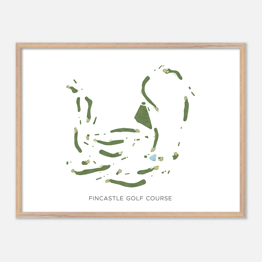 Print of Fincastle Golf Course Modern Map