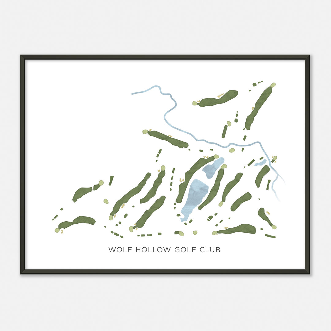 Print of Wolf Hollow Golf Club Modern Map