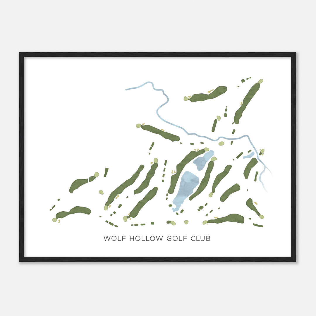 Print of Wolf Hollow Golf Club Modern Map