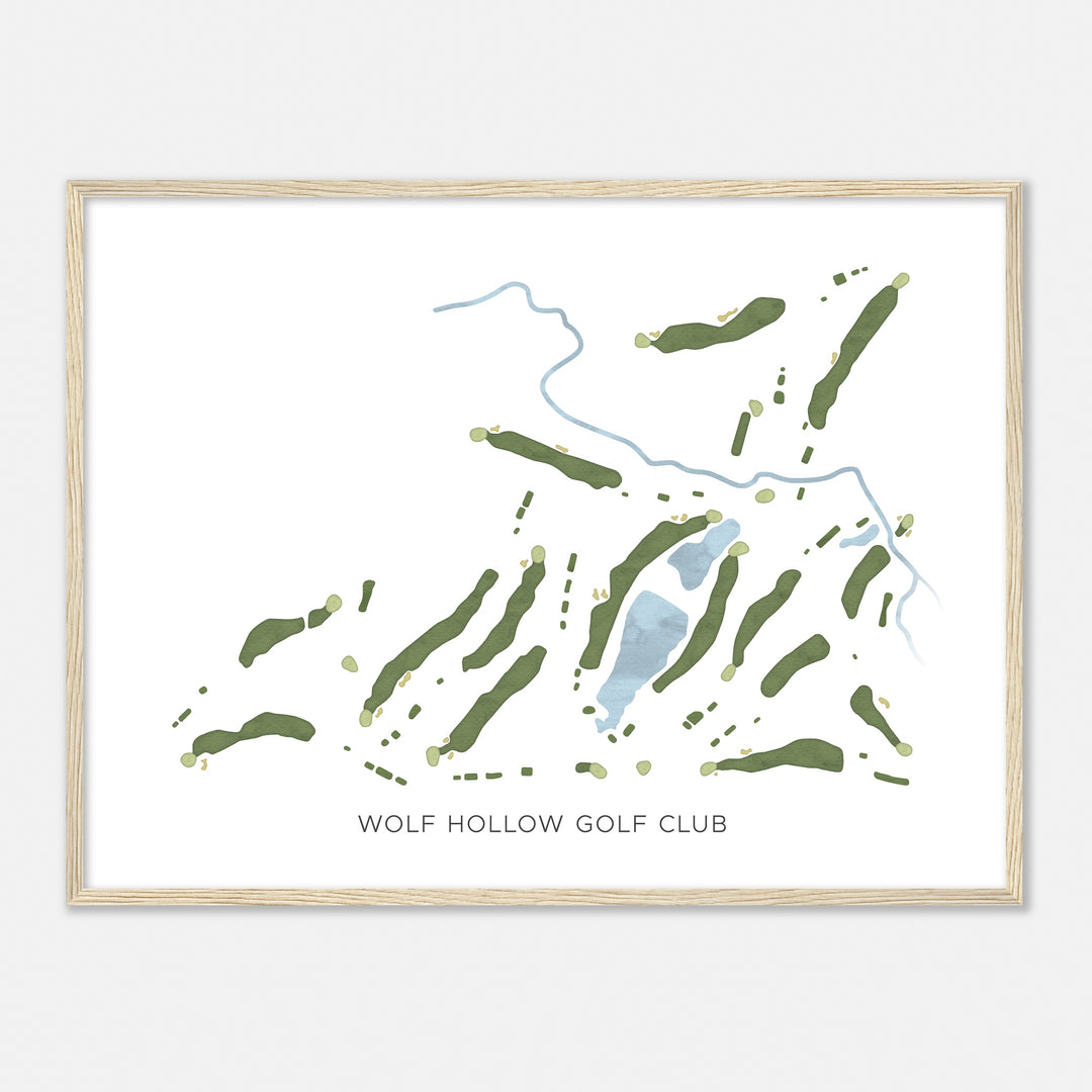 Print of Wolf Hollow Golf Club Modern Map