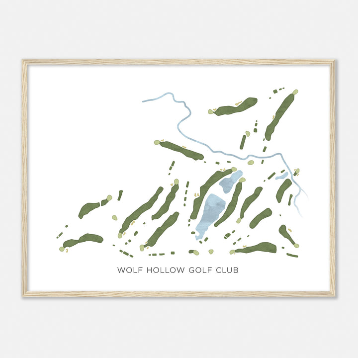 Print of Wolf Hollow Golf Club Modern Map