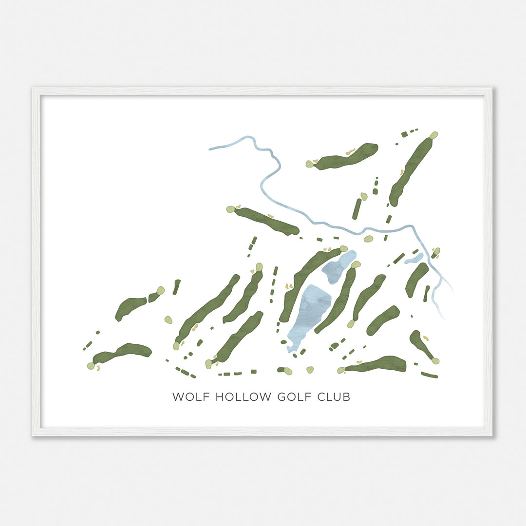 Print of Wolf Hollow Golf Club Modern Map