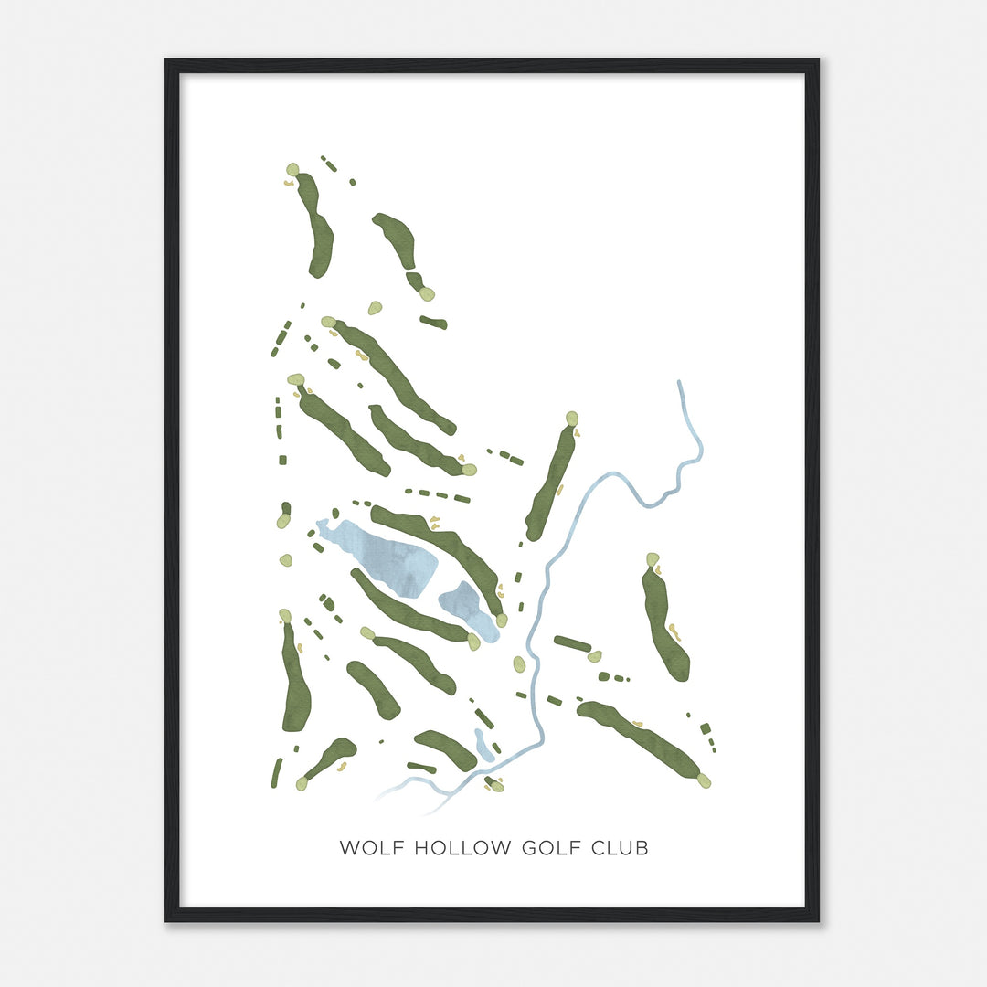 Print of Wolf Hollow Golf Club Modern Map