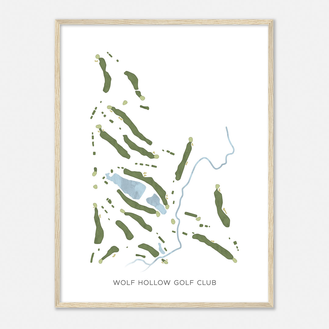 Print of Wolf Hollow Golf Club Modern Map