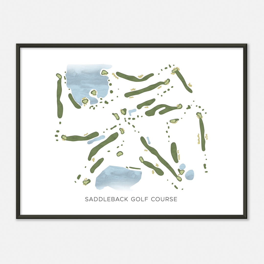 Print of Saddleback Golf Course Modern Map