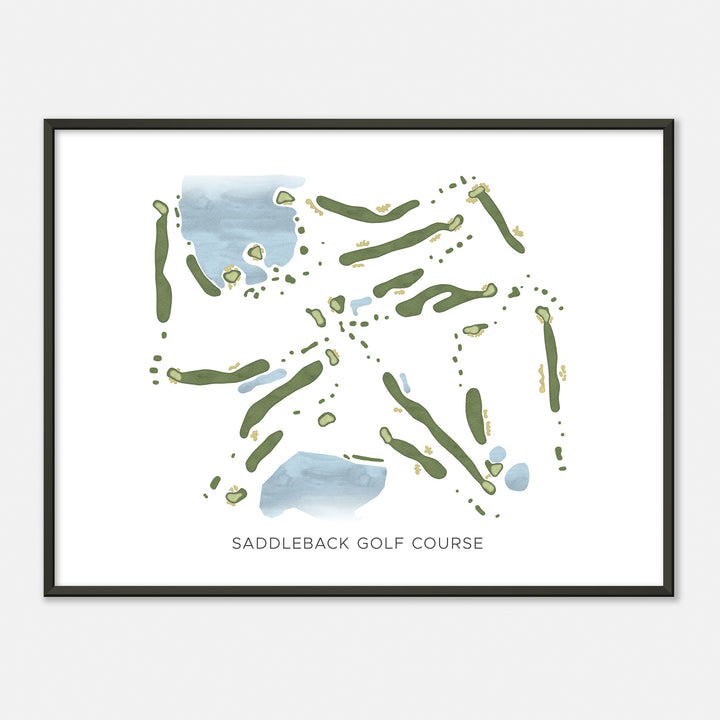 Print of Saddleback Golf Course Modern Map