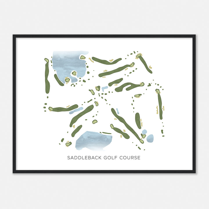 Print of Saddleback Golf Course Modern Map