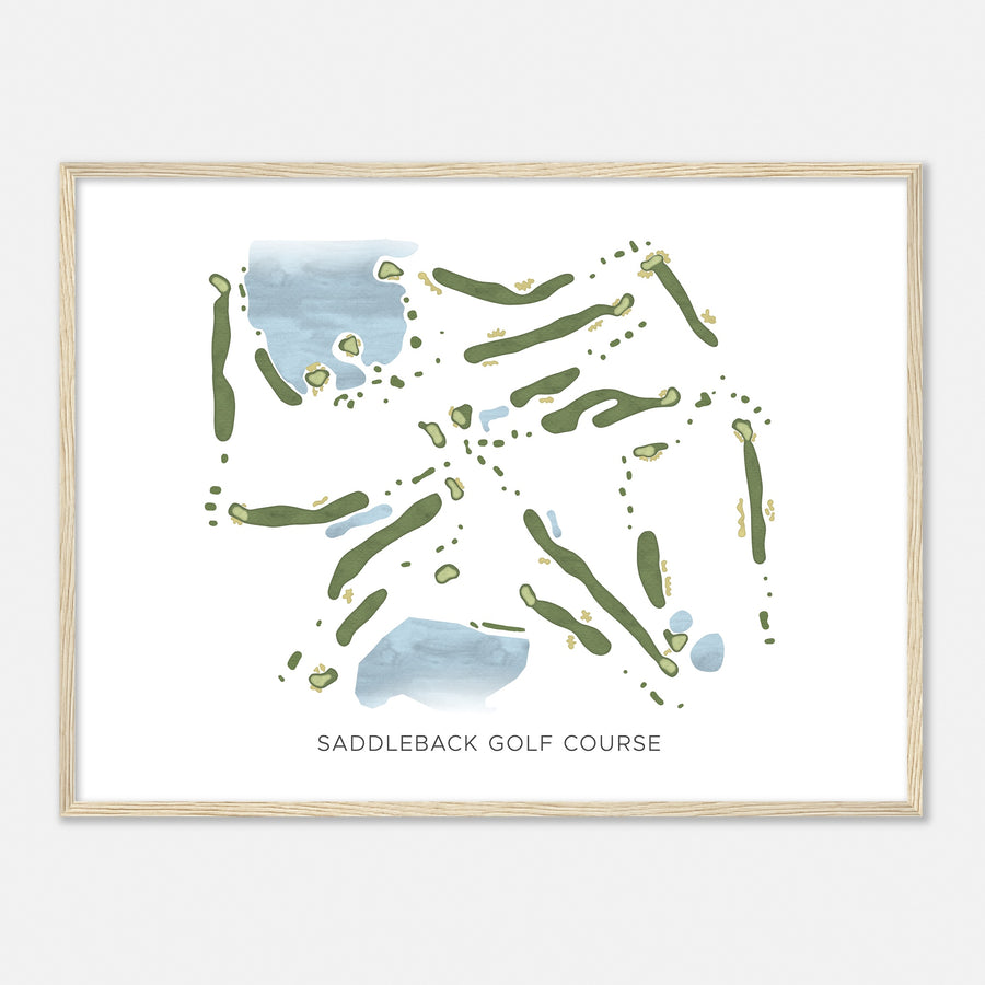 Print of Saddleback Golf Course Modern Map