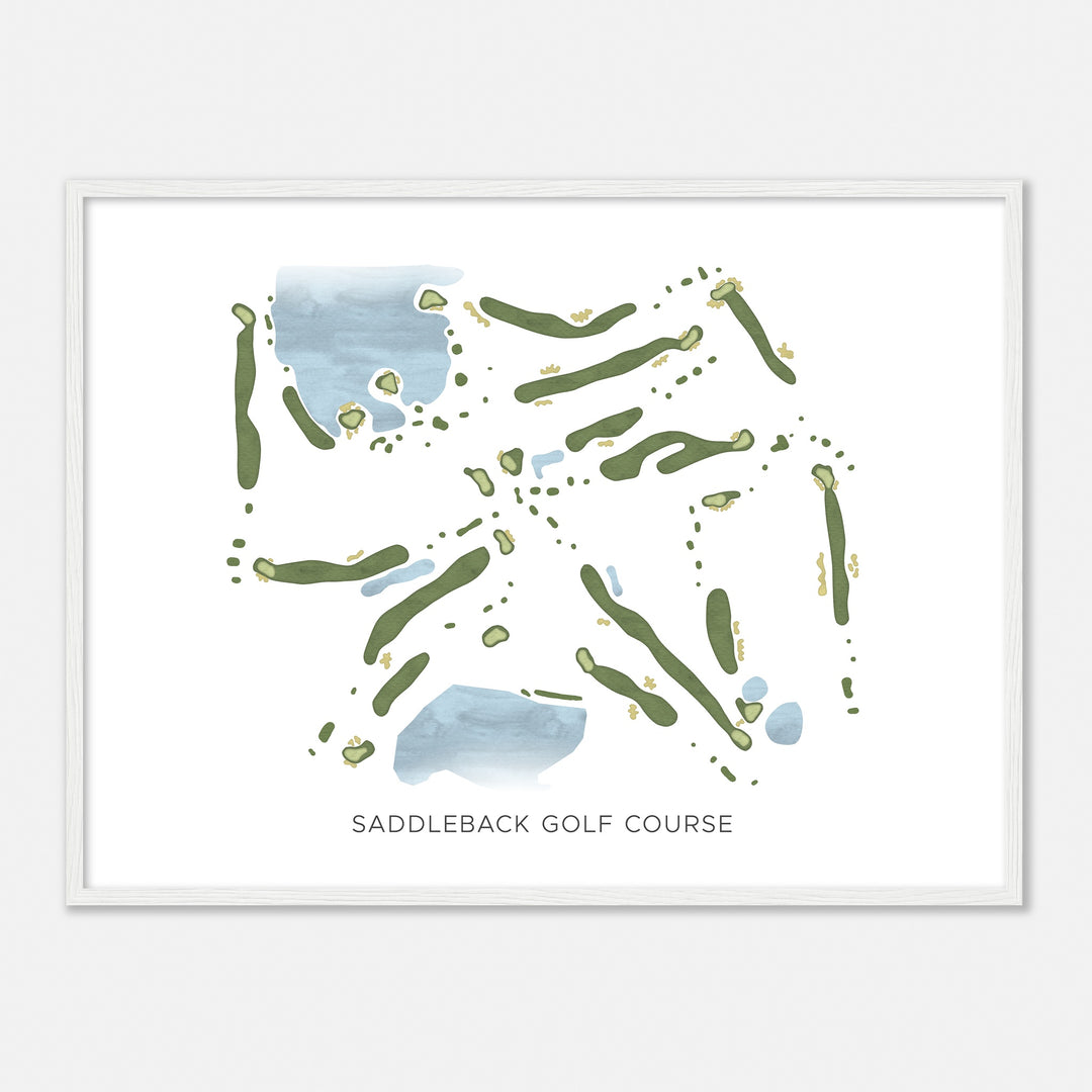 Print of Saddleback Golf Course Modern Map