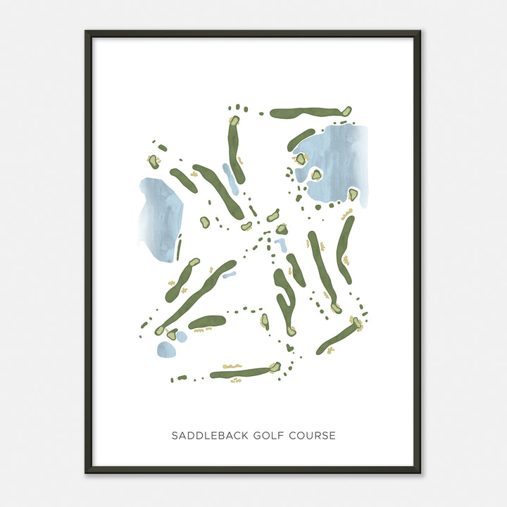 Print of Saddleback Golf Course Modern Map