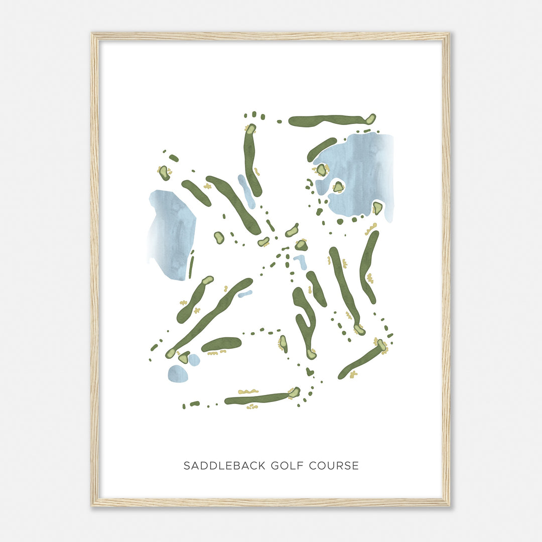 Print of Saddleback Golf Course Modern Map
