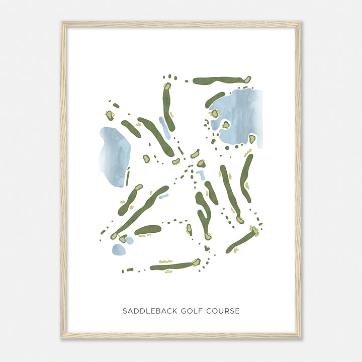Print of Saddleback Golf Course Modern Map