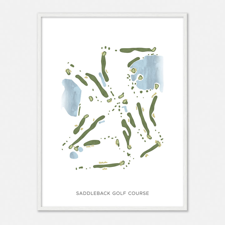Print of Saddleback Golf Course Modern Map
