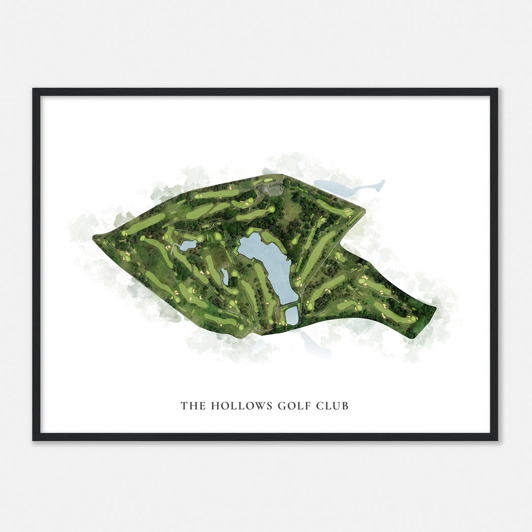 Print of The Hollows Golf Club Classic Map