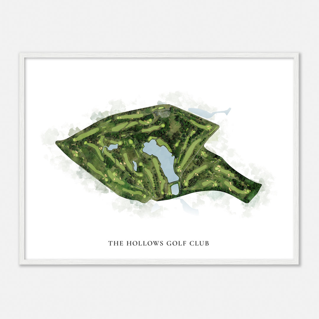 Print of The Hollows Golf Club Classic Map