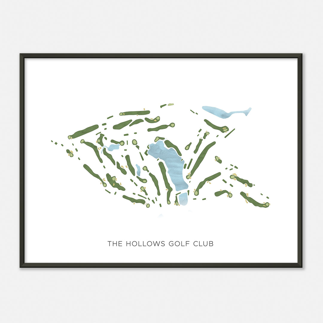 Print of The Hollows Golf Club Modern Map